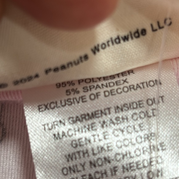 NWT MUNKI MUNKI PINK SNOOPY CHRISTMAS PAJAMAS CANDY CANES & PEPPERMINTS - Picture 4 of 9